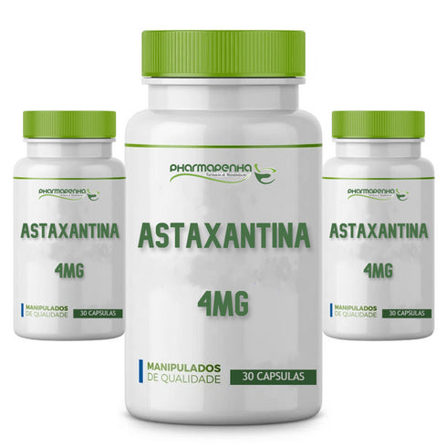 3 Potes Astaxantina 4Mg 60 Cápsulas cada